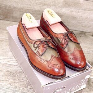 * NIB * $295 Allen Edmonds AMHERST Women's 6 C Green/Brown * add $15 Trees